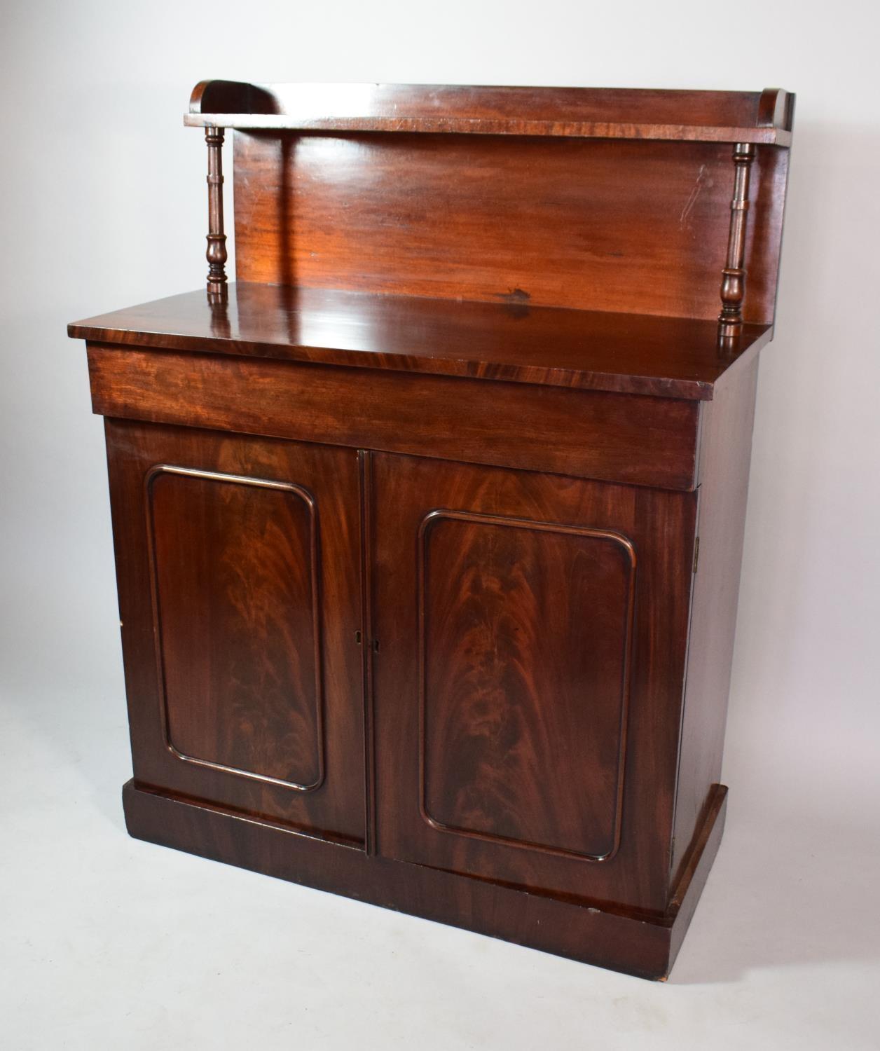 A Victorian Mahogany Buffet having Galleried Back with Turned Spindle Supports and Single Shelved - Image 2 of 3