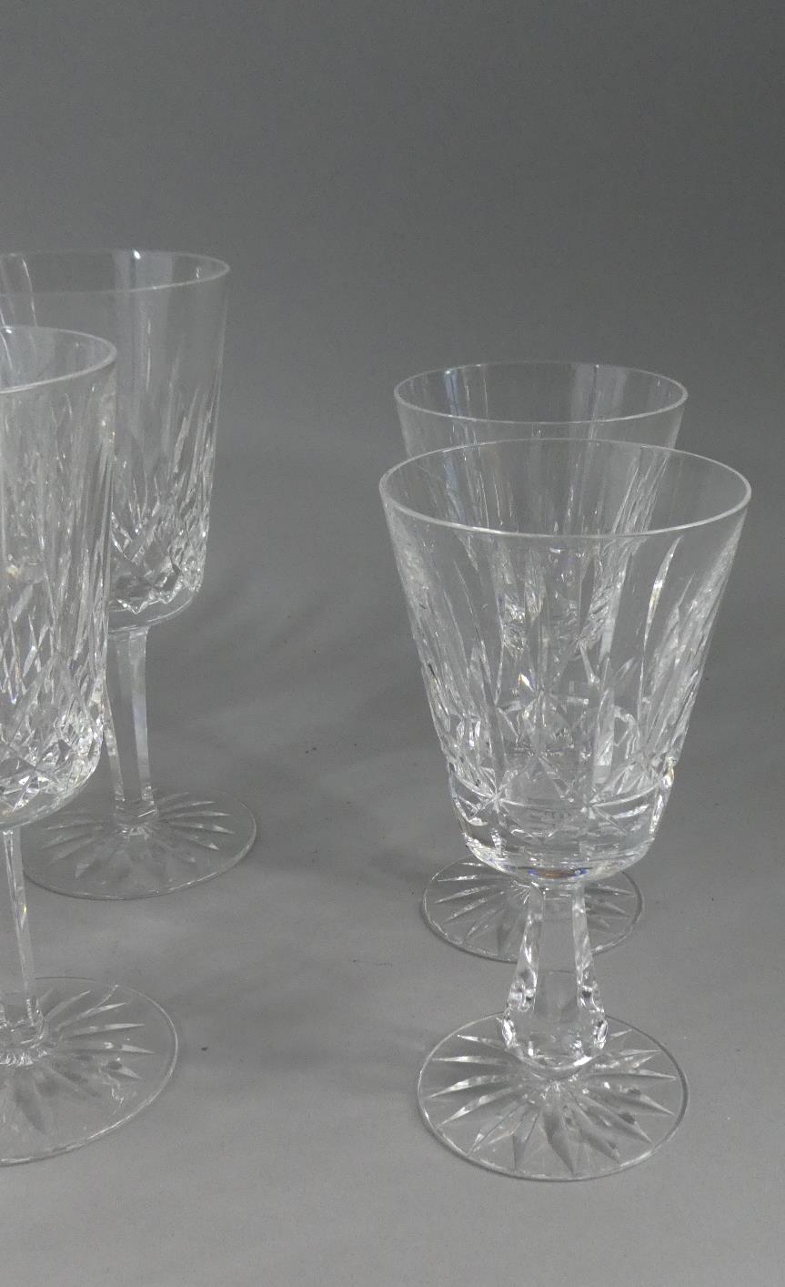 A Set of Six Cut Glass Wines and Two Similar Examples - Image 3 of 6