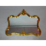 A Reproduction Gilt Framed Wall Mirror, 79cm high