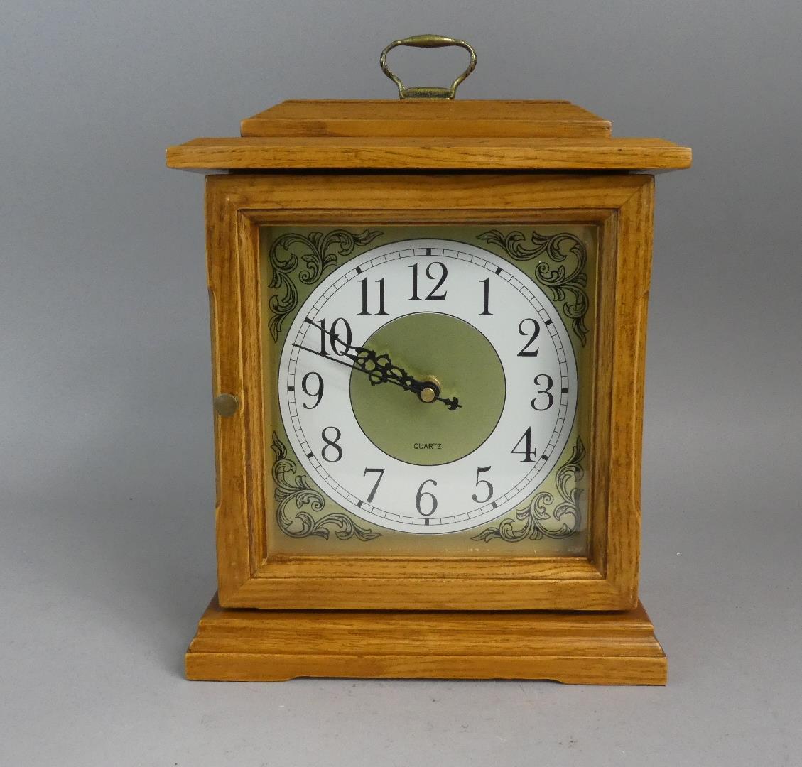 A Modern Novelty Collectors Chest in the Form of a Mantel Clock with Battery Movement. 18cms Wide,