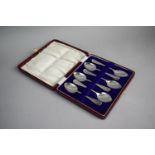 A Cased Set of Six Silver Teaspoons, Sheffield 1932