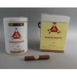 A Cigar Canister Containing 12 Montecristo Robusto Cuban Cigars with Cardboard Carton