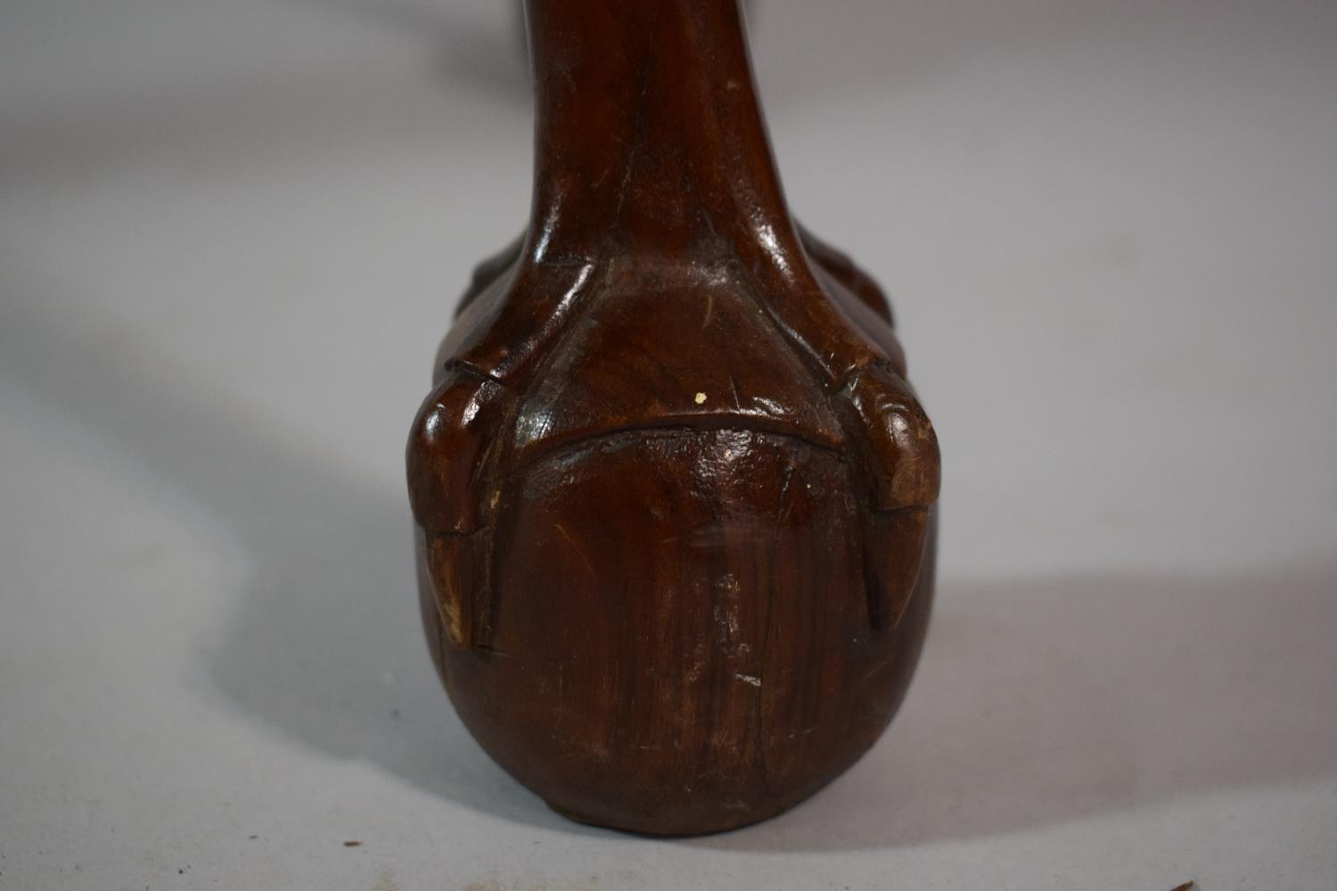 A Mahogany Silver Table with Carved Border set on Cabriole Legs culminating in Claw and Ball Feet, - Image 4 of 6