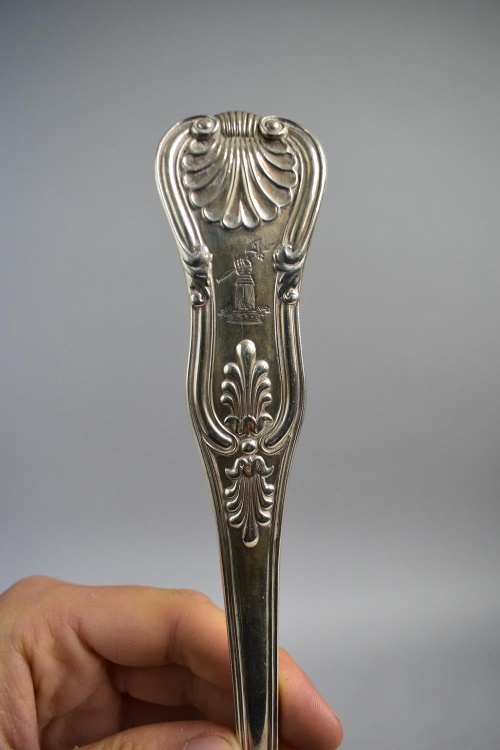 A Georgian Silver Kings Pattern Ladle, London 1822, 34cm Long - Image 4 of 5