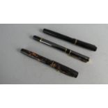 Three Vintage Fountain Pens, Two with 14k Gold Nibs