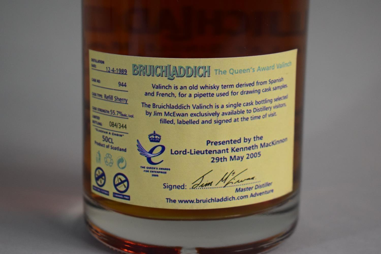 A Single Bottle of Malt Whisky - Bruichladdich Valinch 1989, Distilled 12-4-89, Cask 944, Limited - Image 3 of 3