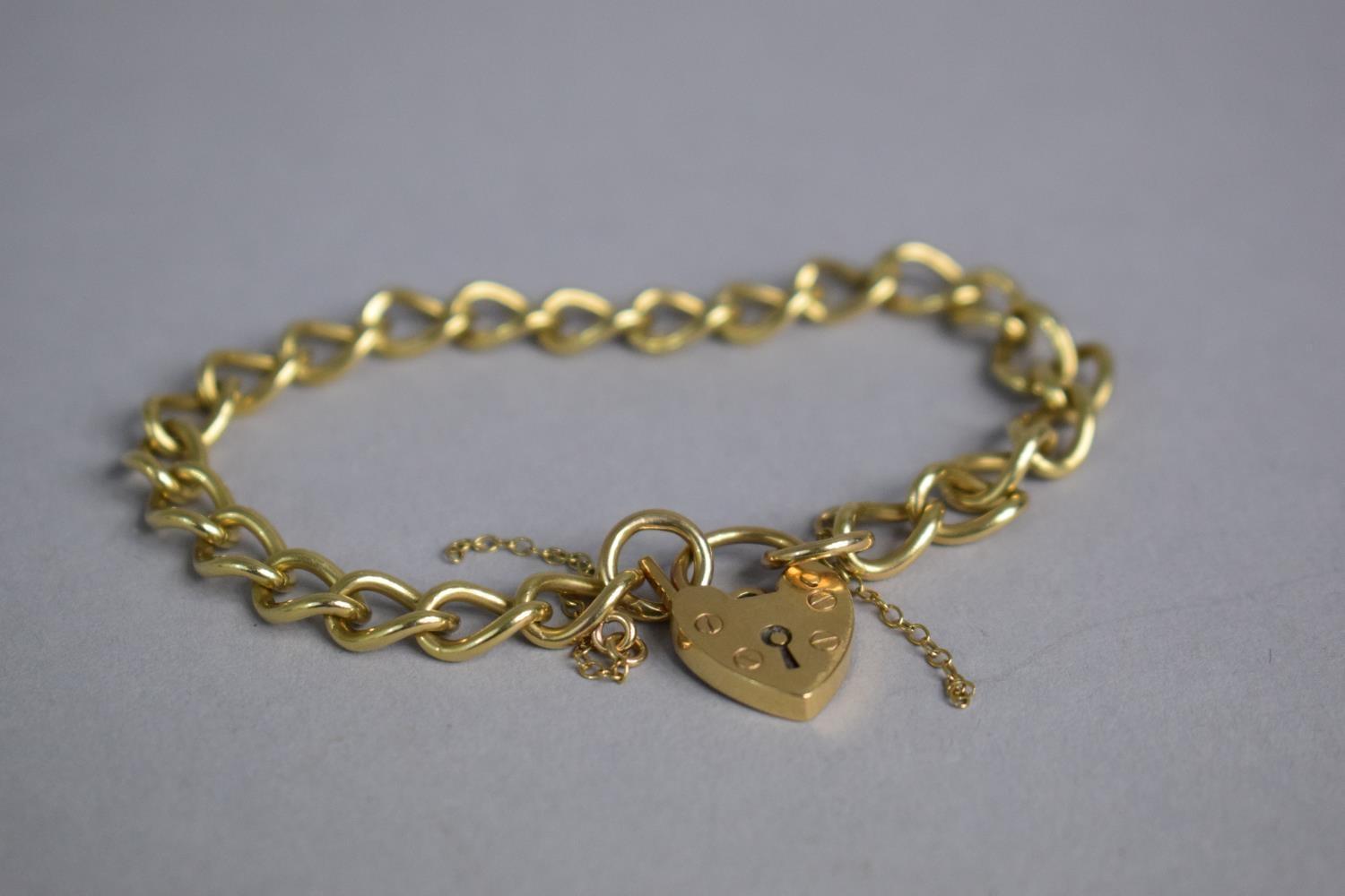 A 9ct Gold Charm Bracelet-No Charms. 15.6gms