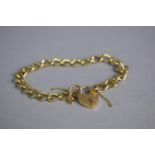 A 9ct Gold Charm Bracelet-No Charms. 15.6gms