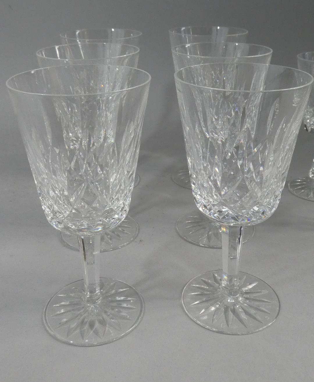 A Set of Six Cut Glass Wines and Two Similar Examples - Image 2 of 6