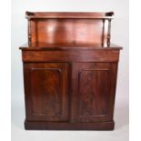 A Victorian Mahogany Buffet having Galleried Back with Turned Spindle Supports and Single Shelved