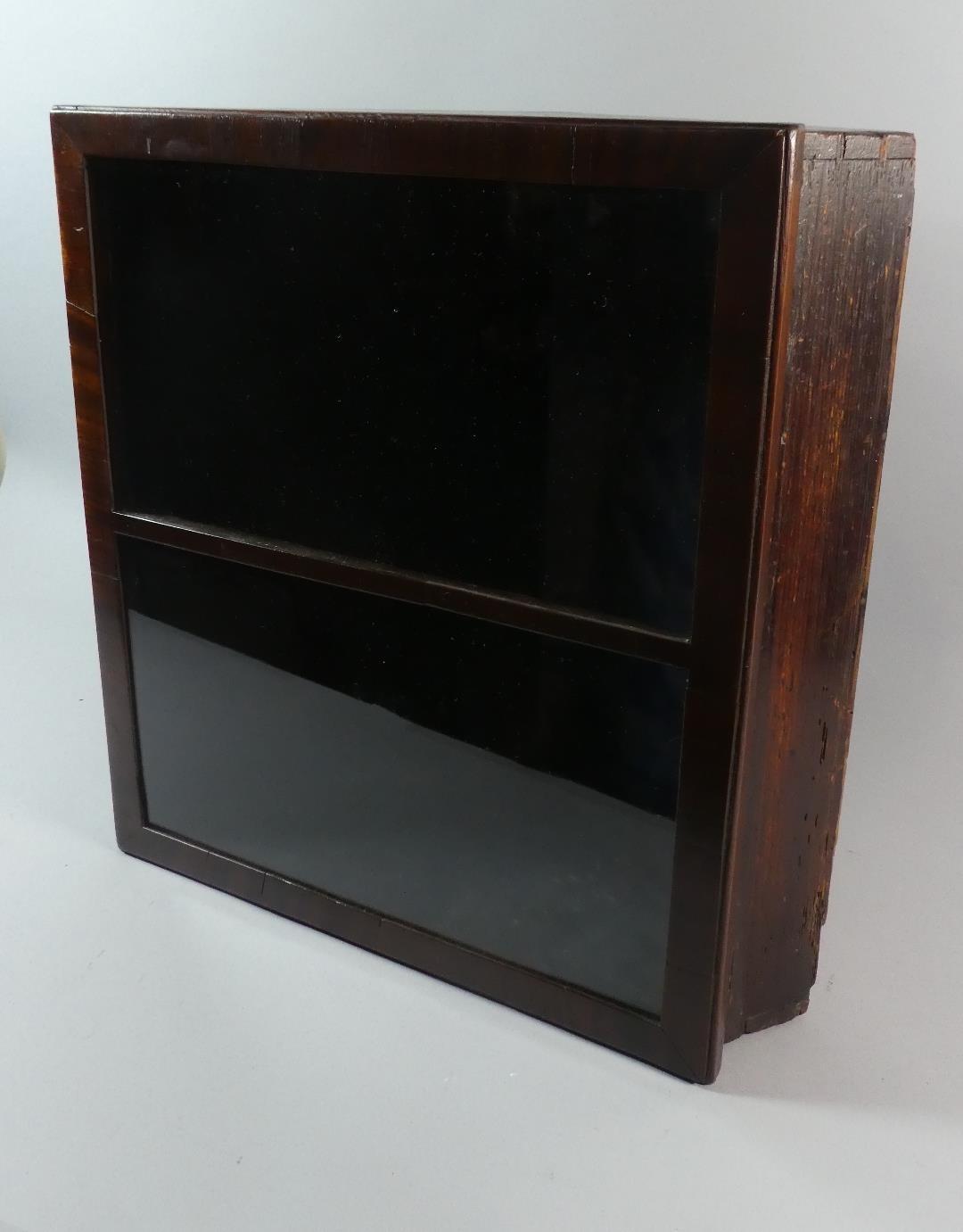 A 19th Century Mahogany Shop Counter Display Cabinet with Glazed Slanted Top Over a Grained - Image 4 of 4
