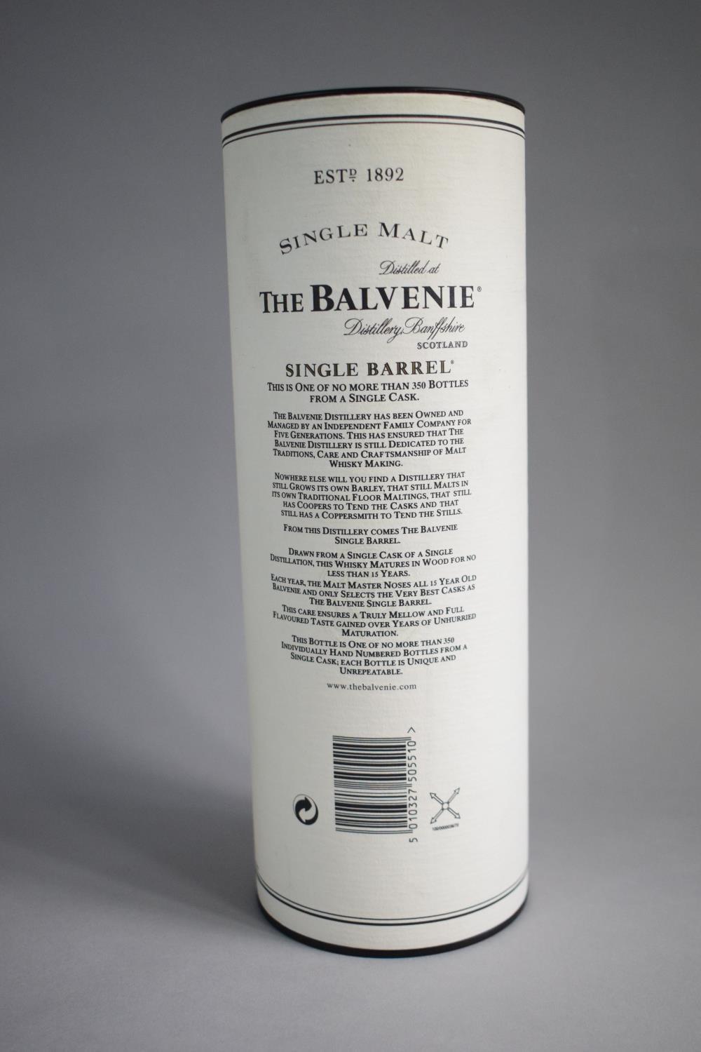 A Single Bottle of Malt Whisky - "The Balvenie" Aged 15 Years. Bottled by Hand 30.08.2004 (In Cask - Image 6 of 7