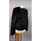 A Ladies Rabbit Fur Jacket by K-Yen, Size 10-12