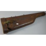 A Vintage Leg of Mutton Twelve Bore Shotgun Case, 80cm Long