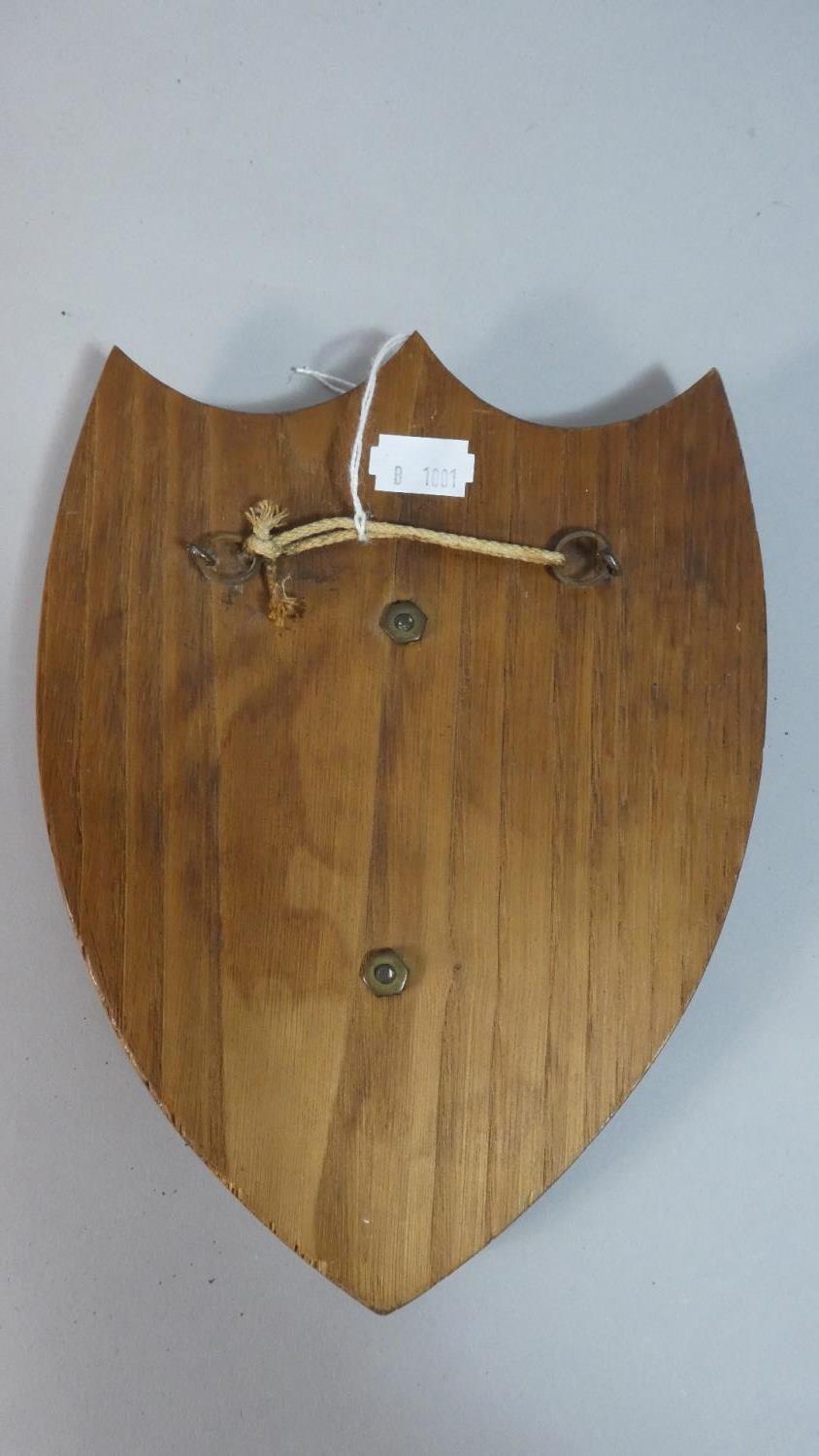 A Vintage School Crest on Shield Plinth, Together with a Polish Brass Example - Image 5 of 5