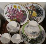 A Tray of Ceramics to Include Franklin Porcelain "The Horticultural Society Flower of the Year"