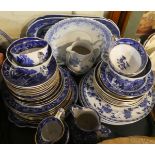 A Collection of Blue and White Ceramics to Include Jugs, Teacup, Saucers, Plates etc