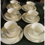 A Set of Six Hammersley Art Deco Trios