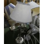 Two Pairs of Table Lamps and a Reading Lamp