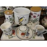 A Collection of Portmeirion to Include Botanic Garden Plates, Storage Jars, Cups etc
