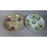 Two Copland Floral Pattern Chargers, with Impressed Marks to Base, 36cm Diameter