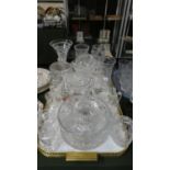 A Tray of Various Cut and Moulded Glassware