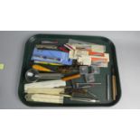 A Collection of Drawing Implements, Folding and Scale Rules, Stencils, Magnifying Glass Etc
