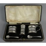 A Cased Silver Cruet, Birmingham 1927