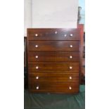 An Edwardian Bedroom Chest of Five Long Drawers, 76cm Long