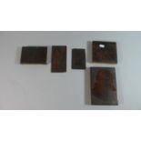 A Collection of Five Copper Printing Blocks Depicting Music Hall Stars