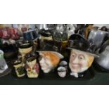 A Collection of Various Character Jugs, Toby Jugs etc