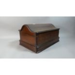 A Mahogany Arched Topped Sewing Machine Box Converted to Work Box, 39.5cm Wide