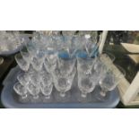 A Collection of Cut Glass Wines, Sherries and Liqueurs etc