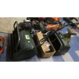 An Atco Balmoral 20SE Petrol Lawn Mower with Scarifier Attachment,