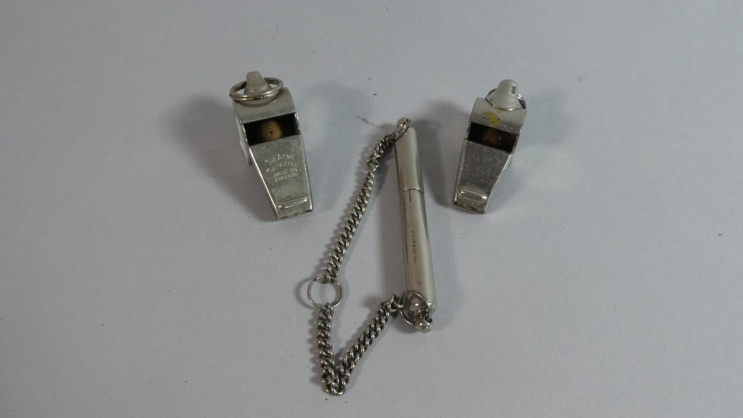 An Acme Thunderer Whistle, Trench Type Whistle Inscribed 293/14/L1795 and with Impressed Crown