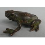 A Small Bronze Study of a Frog