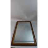 An Edwardian Mahogany Framed Wall Mirror, 65.5cm High