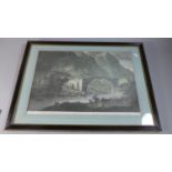 A Framed Print The View of the Iron Bridge, 50.5cm Wide