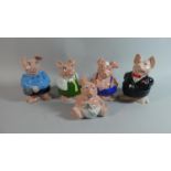 A Set of Five Wade Natwest Pigs