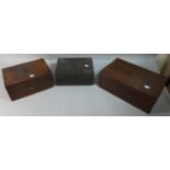 Three Late 19th Century Wooden Work Boxes for Restoration