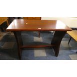 A Refectory Style Hand Made Mahogany Table, 106cm Wide