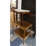 A 1970's Trolley and a Dressing Table Stool