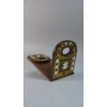 A Late Victorian Brass Mounted Mahogany Book Slide with Hinged Ends, 33cm Wide When Closed