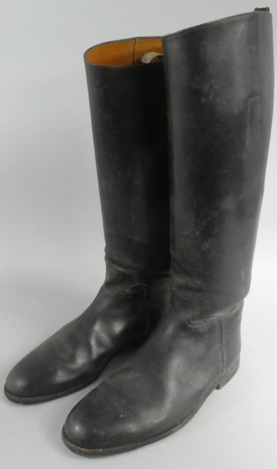 A Pair of Vintage Leather Riding Boots with Modern Sprung Trees