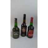 Two Bottles of Harveys Amontillado Sherry and a Bottle of Croft Old Pale Cream Sherry