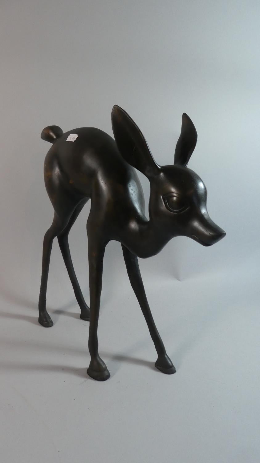 A Bronze Effect Metal Study of Bambi, 42.5cm high