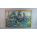 A Framed Terence Cuneo Railway Print, 74cm Wide