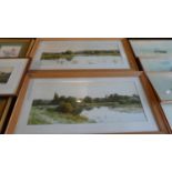 A Pair of George Oyston Prints of Rural Landscapes, 53cm Wide