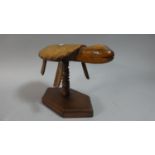 A Pitcairn Islands Carved Wooden Study of a Turtle, 21cm Long