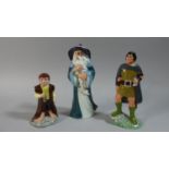 A Set of Three Royal Doulton Middle Earth Figures, Bilbo, Aragorn and Gandalf